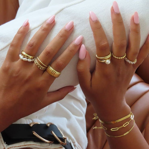 Water, tarnish, and life resistant. The only thing our jewelry does not resist, is compliments.