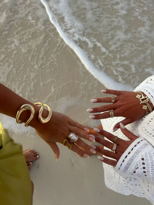 Water, tarnish, and life resistant. The only thing our jewelry does not resist, is compliments.